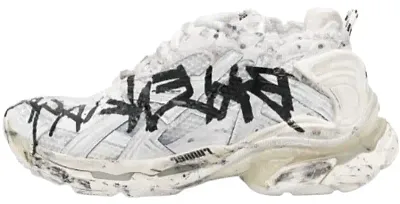 Balenciaga Runner White Black Graffiti