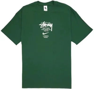 Nike x Stussy Green White T-Shirt