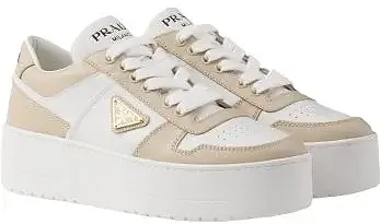 Prada Downtown Bold Leather Sneakers
