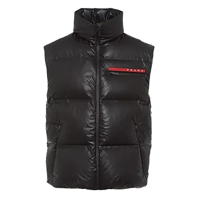 Prada Re-Nylon Linea Rossa Down Puffer Vest